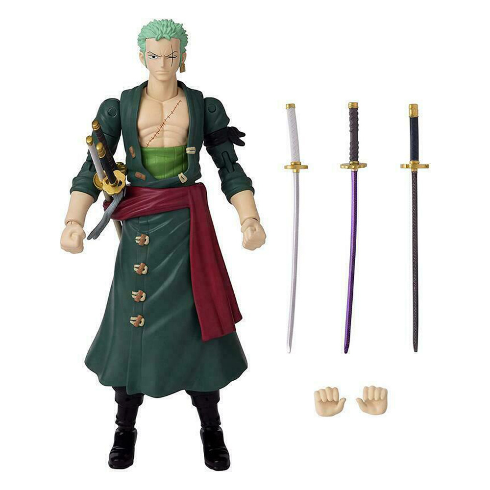 BANDAI ANIME HEROES ONE-PIECE RORONOA ZORO 7"