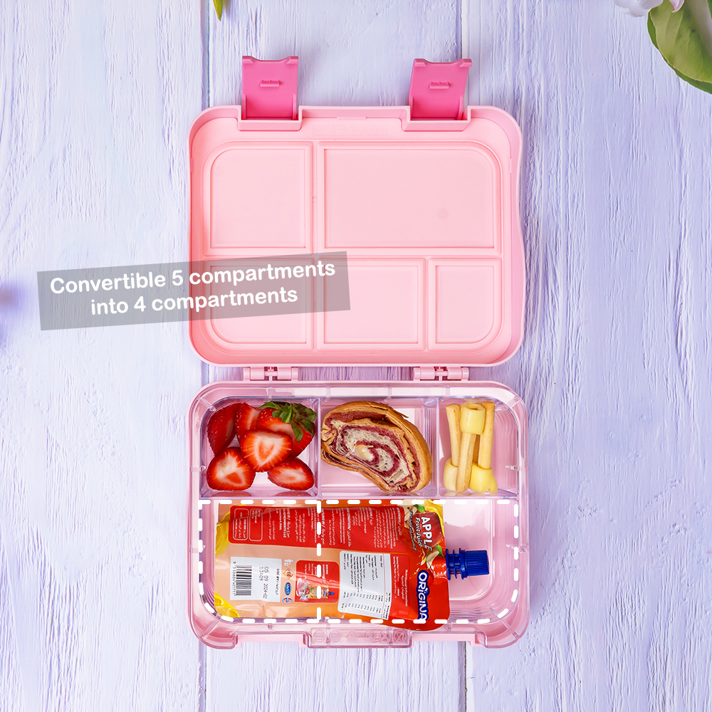 Eazy Kids – 5 & 4 Convertible Bento Lunch Box Set – Girl Power