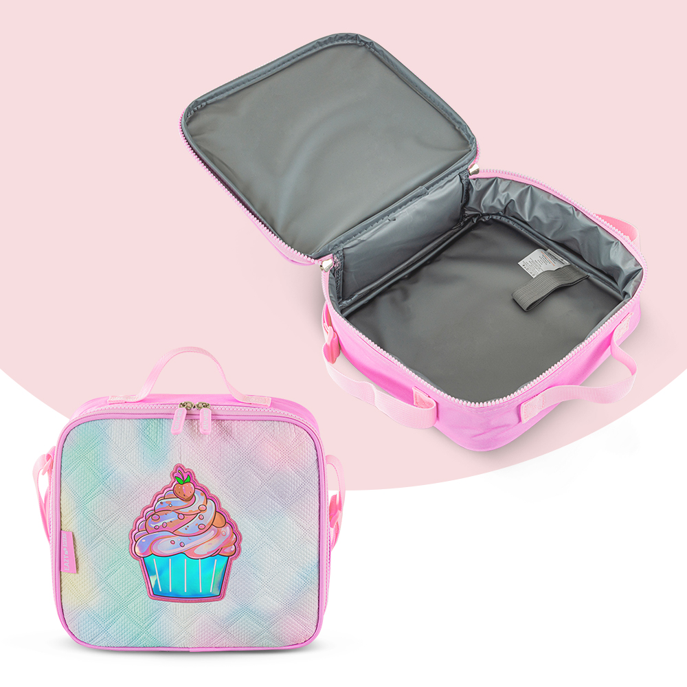 Eazy Kids – 17-Inch Backpack W/ Lunch Bag & Pencil Case – Set of 4 – Sugar Pop Pink