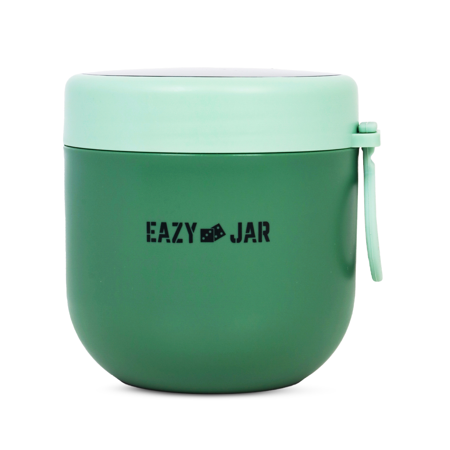 Eazy Kids - Steel Lunch Box with Folding Spoon- Green