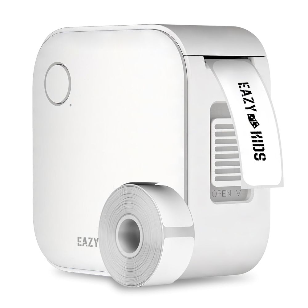 Eazy Kids – Mini Label Maker Printer with 180 Labels Roll – Green