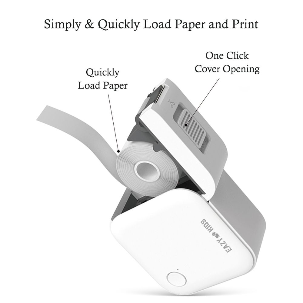 Eazy Kids – Mini Label Maker Printer with 180 Labels Roll – Green