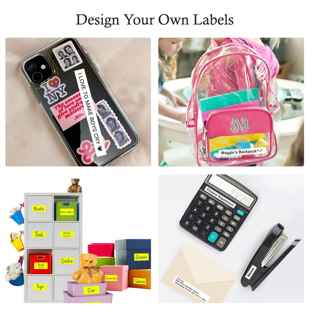 Eazy Kids – Mini Label Maker Printer with 180 Labels Roll – Green