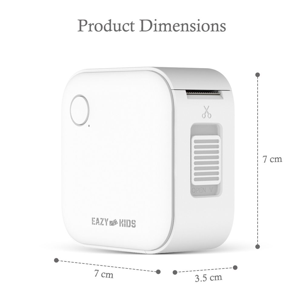 Eazy Kids – Mini Label Maker Printer with 180 Labels Roll – Green