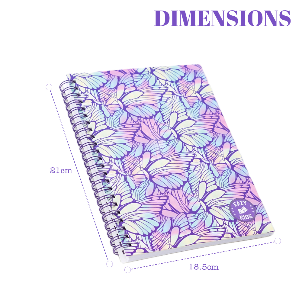 Eazy Kids – Spiral Diary – Butterfly Purple