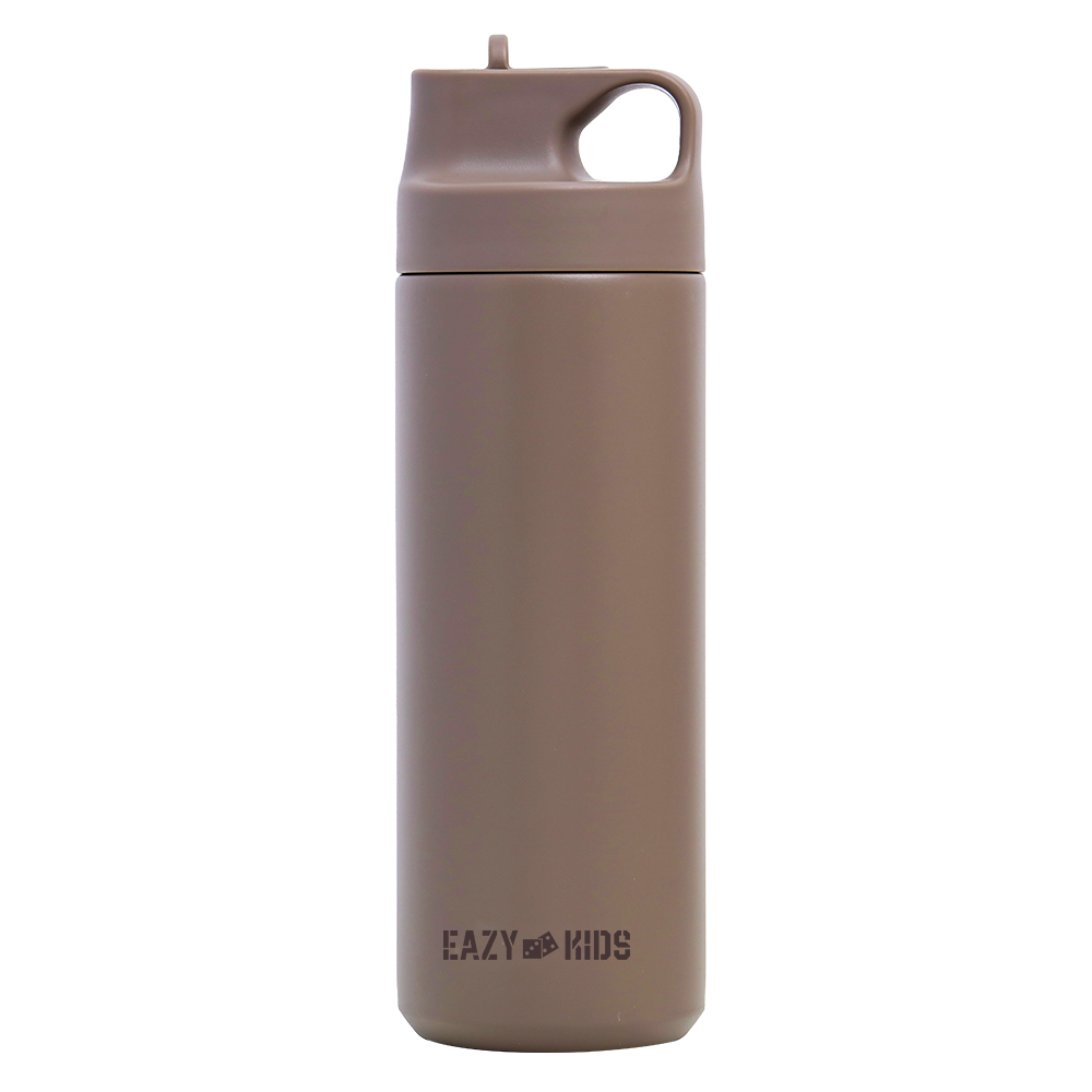 Eazy Kids - Double Wall Insulated Sports Water Bottle - Khaki, 550ml