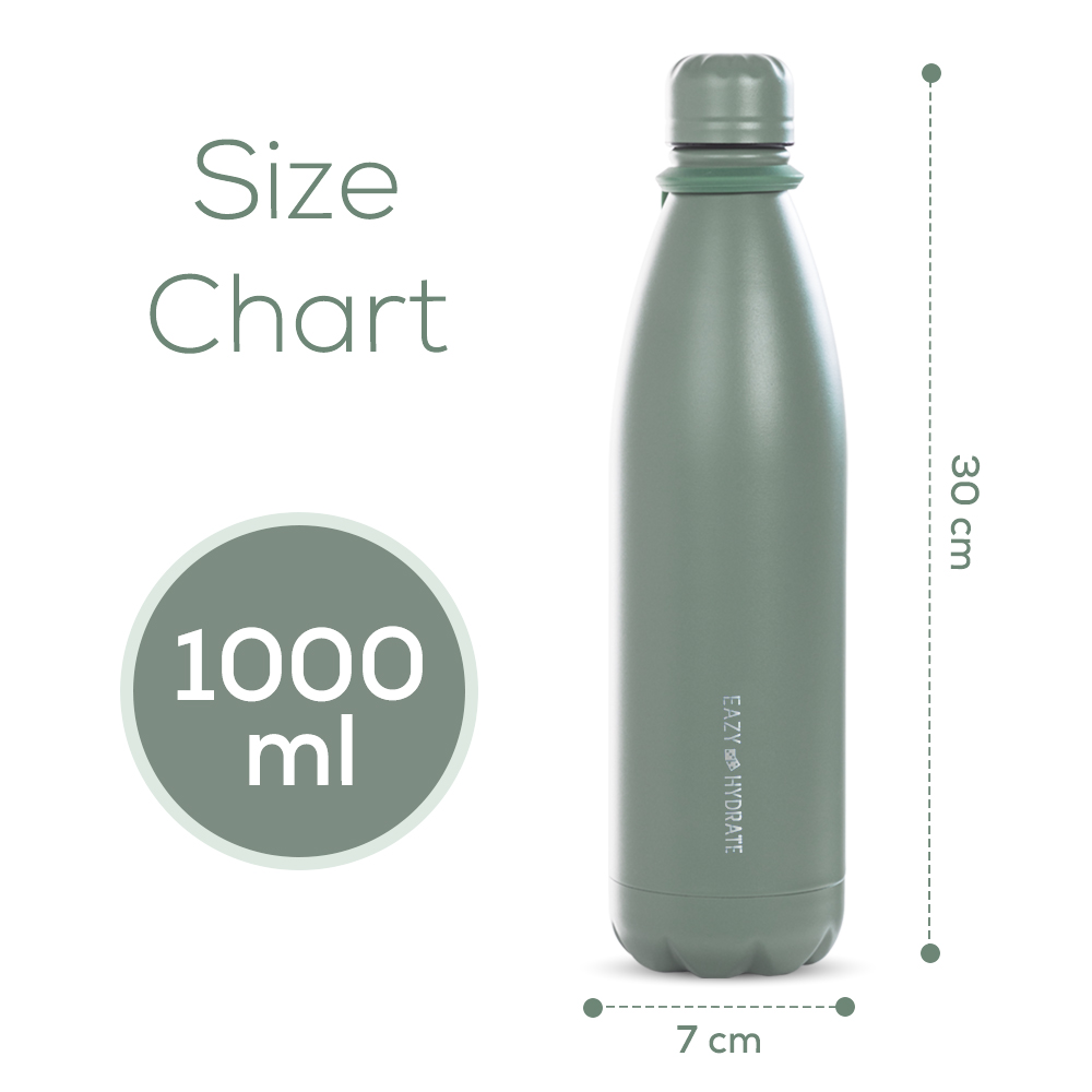 Eazy Kids – Steel Water Bottle – 1L Green