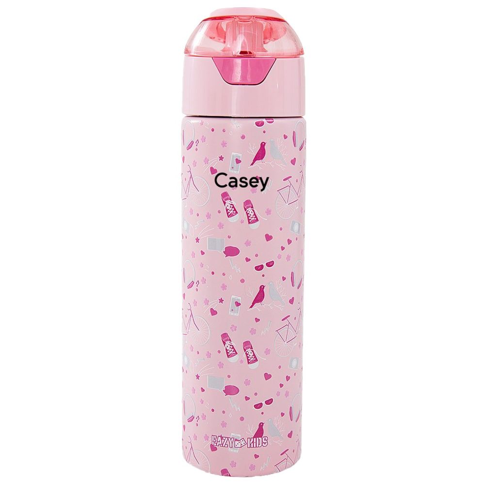 Eazy Kids Personalized - Insulated Stainless Steel Water Bottle w/Spray, Life 640ml - Pink