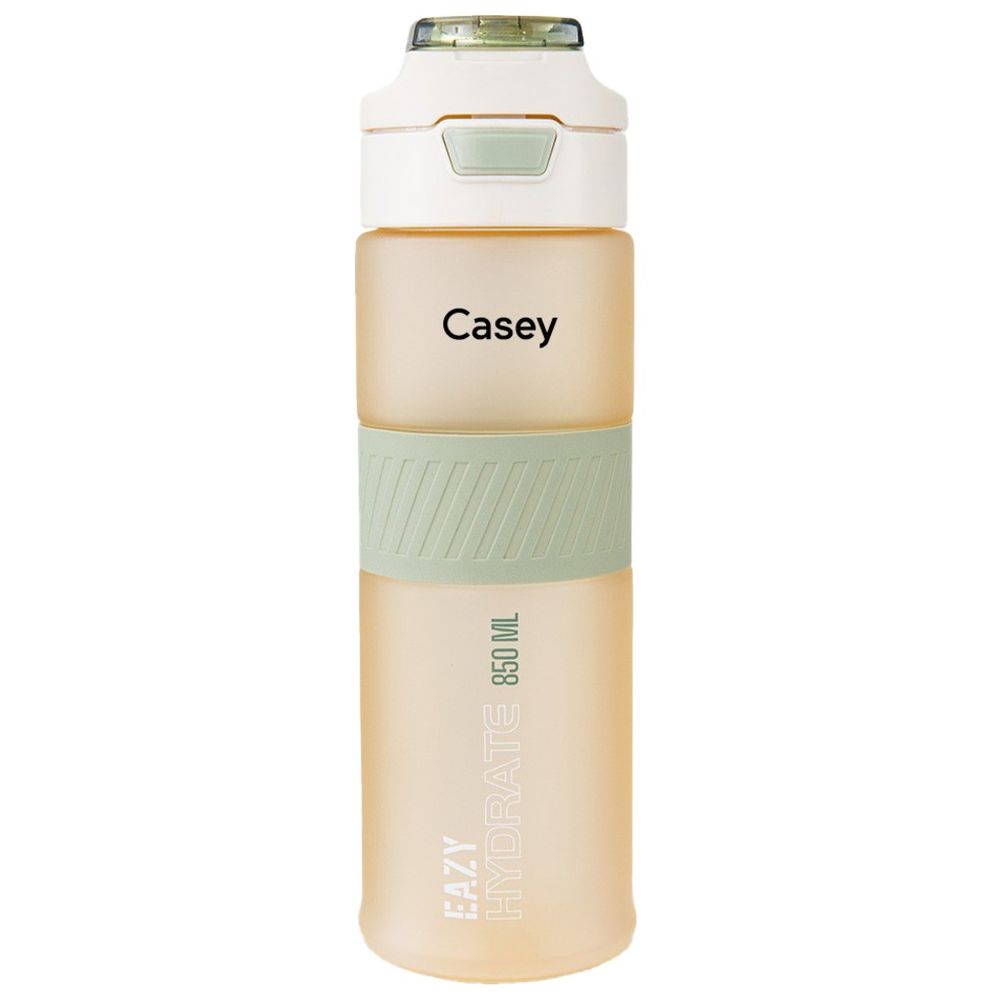 Eazy Kids Personalized Tritan Water Bottle 850ml with Spout Lid & Handle - Ivory