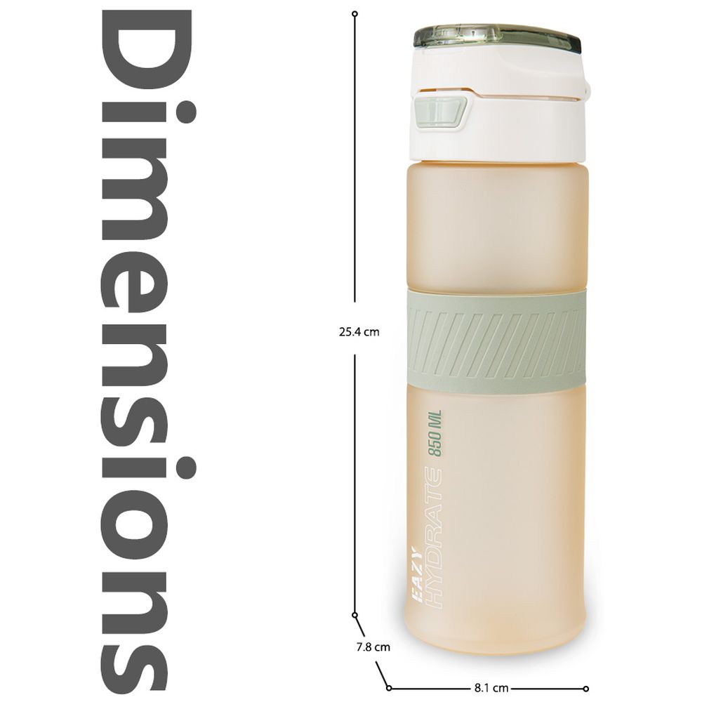 Eazy Kids Personalized Tritan Water Bottle 850ml with Spout Lid & Handle – Ivory