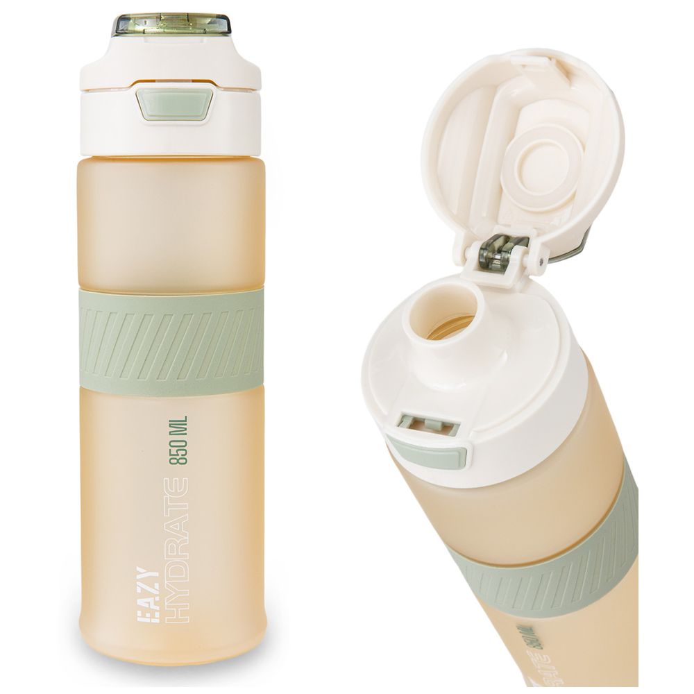 Eazy Kids Personalized Tritan Water Bottle 850ml with Spout Lid & Handle - Ivory