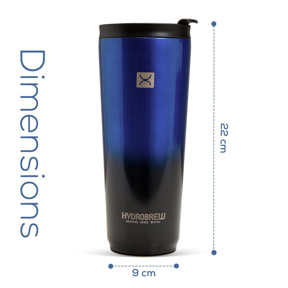 Hydrobrew – Vacuum Insulated Quencher Mug, 700ml – Blue
