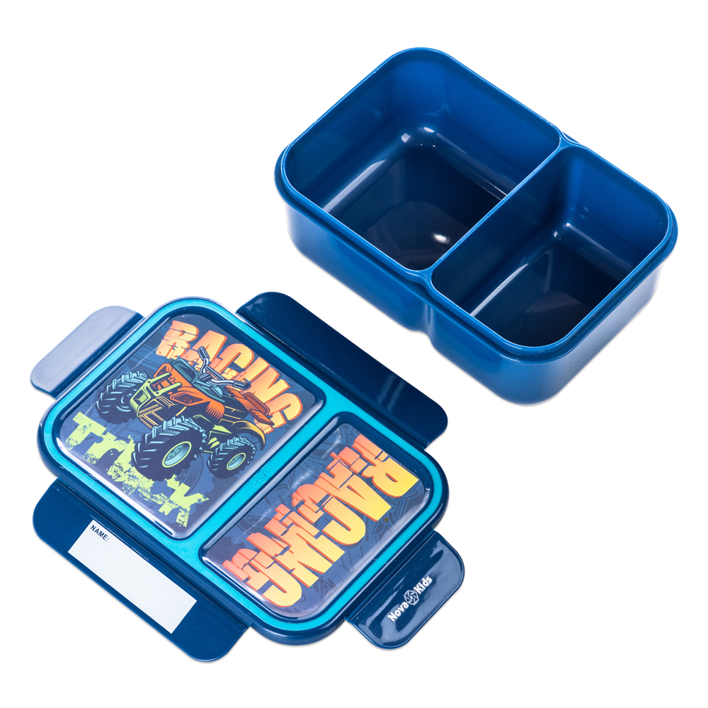 Nova Kids – 2 Compartment Bento Lunch Box – Racer Blue