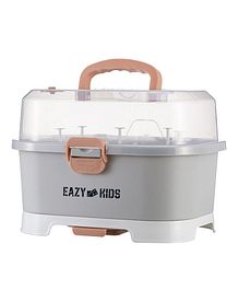 Eazy Kids - Baby Bottle Drying Rack Storage Box - Grey