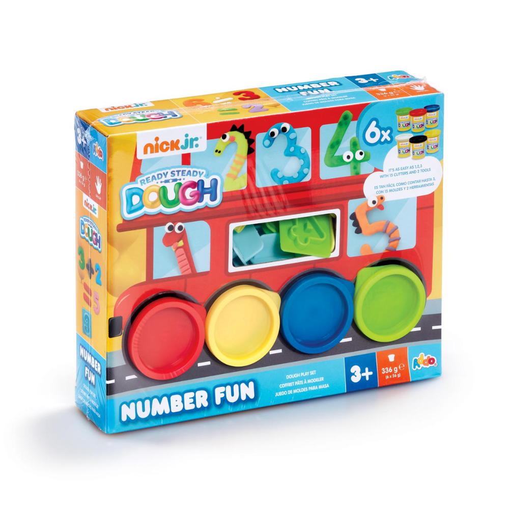 Addo Nick Jr Rsd Dough Access Set for Kids with Alphabet Molds 6 Colorful Packs Ages 3+