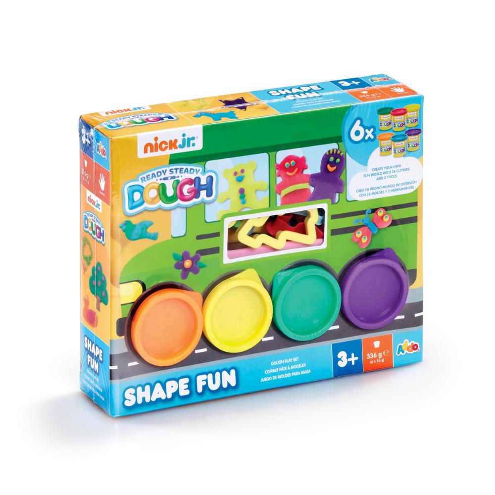 Addo Nick Jr Rsd Dough Access Set for Kids with Alphabet Molds 6 Colorful Packs Ages 3+