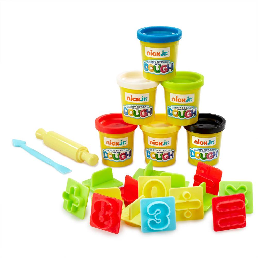 Addo Nick Jr Rsd Dough Access Set for Kids with Alphabet Molds 6 Colorful Packs Ages 3+