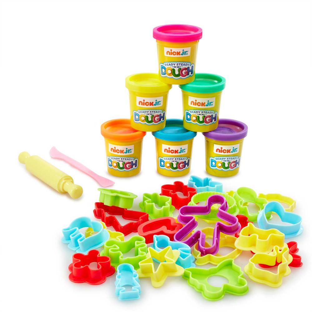Addo Nick Jr Rsd Dough Access Set for Kids with Alphabet Molds 6 Colorful Packs Ages 3+