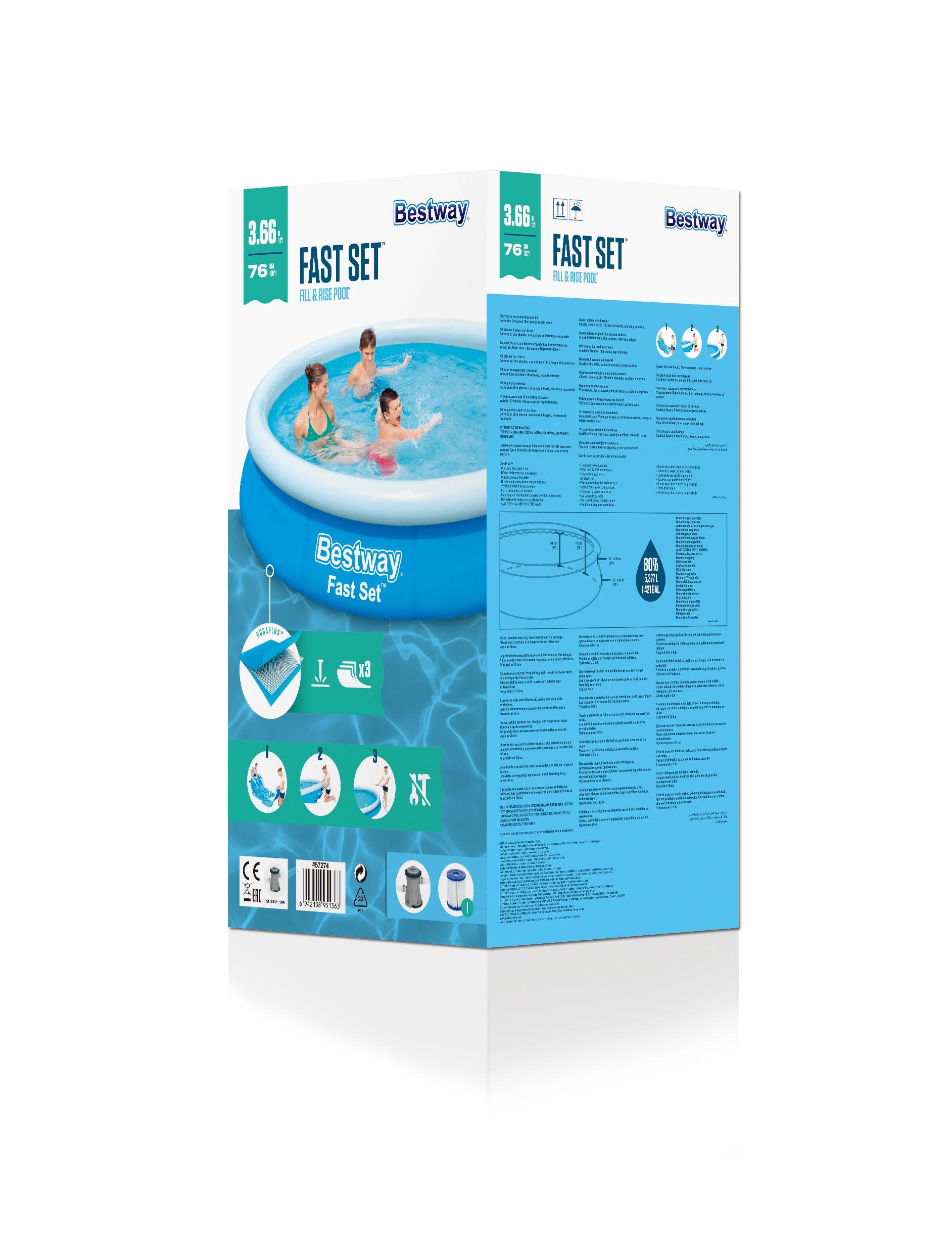 BESTWAY FAST SET POOL 366X76CM