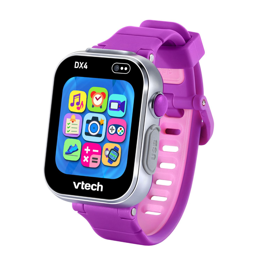 VTech - KidiZoom Smartwatch DX4 Purple - Camera & Games, Video Recorder, Voice Changer