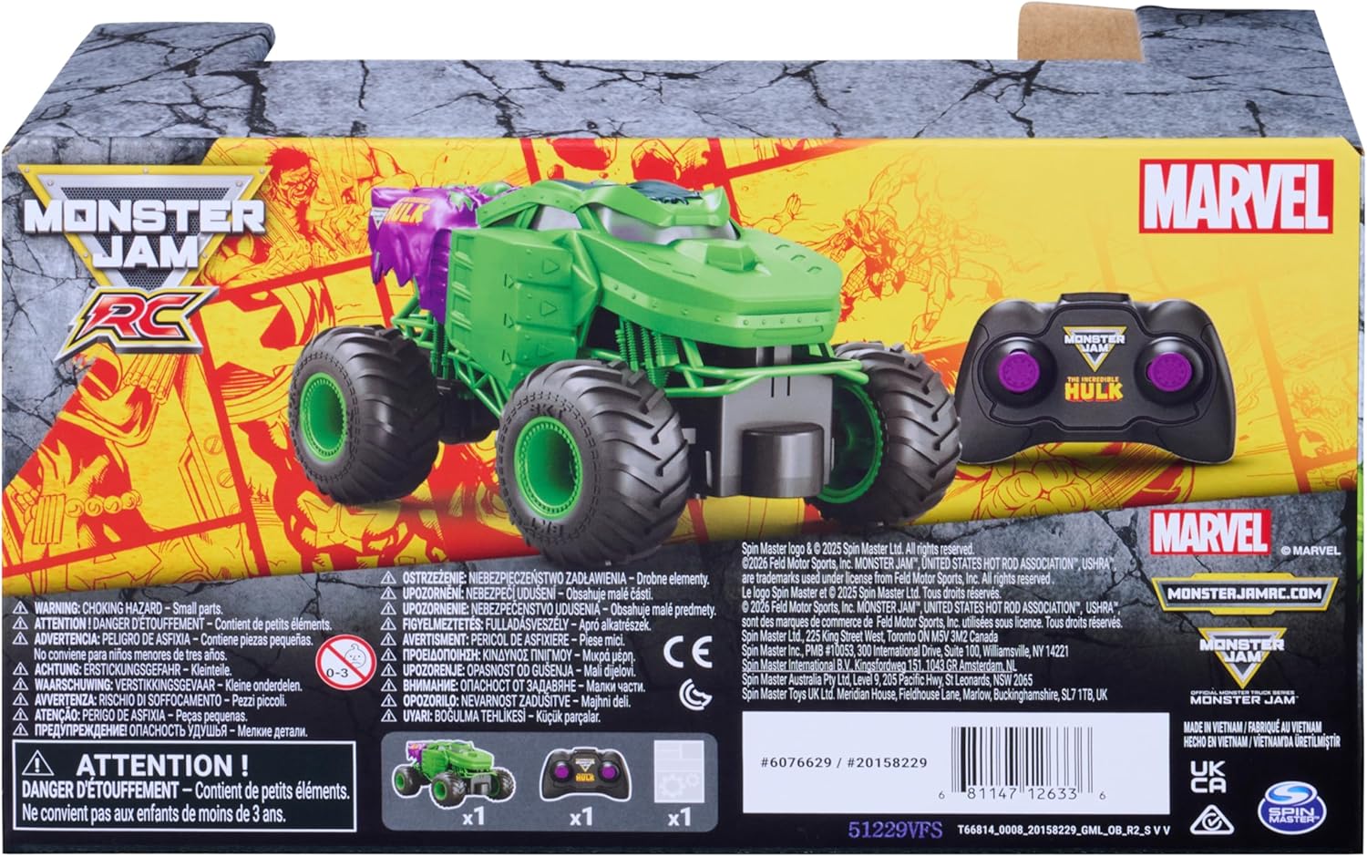 Monster Jam – Feld Ent. Monster Jam – Monster Jam RC 1:24 Marvel Hulk