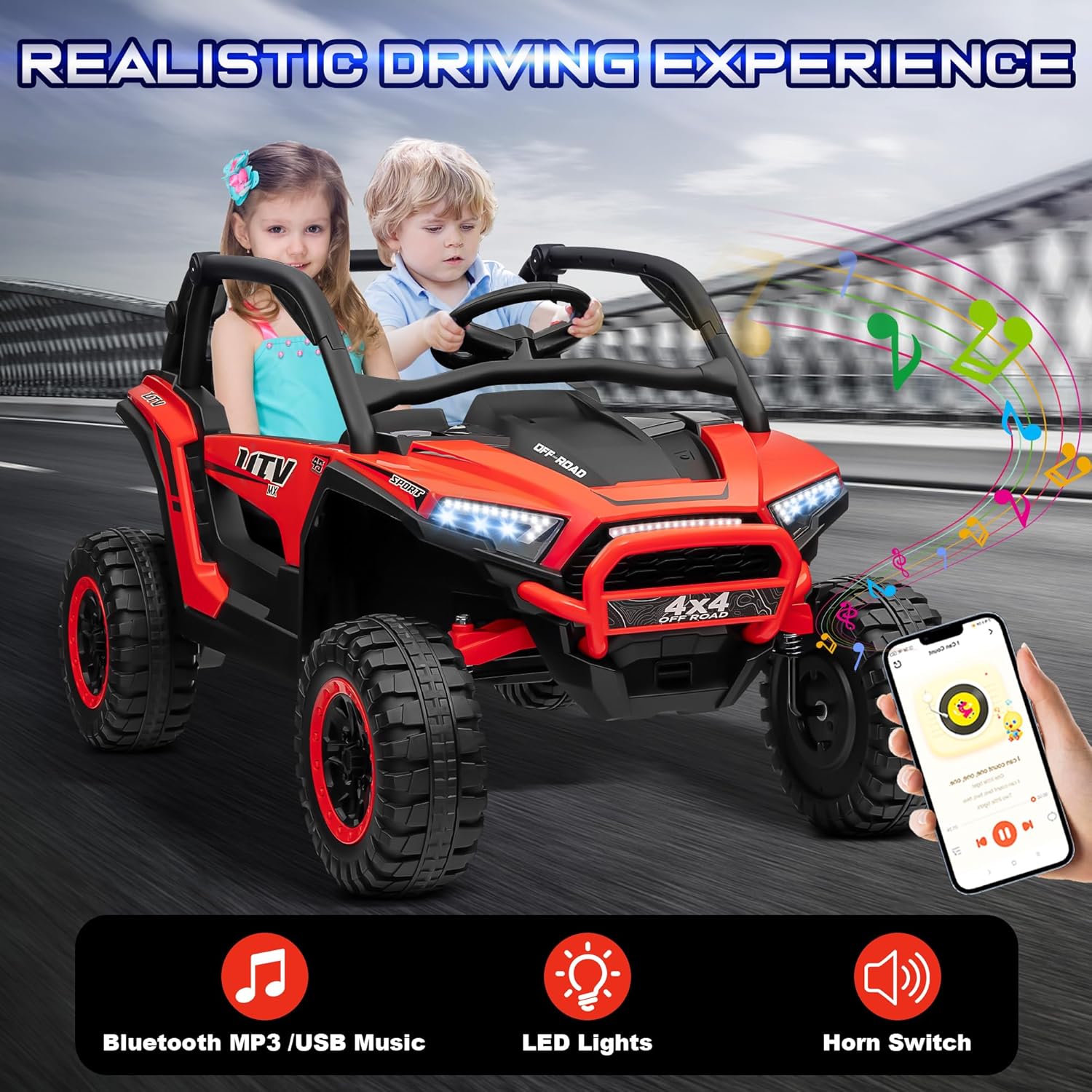 Megastar – Megastar Electric Rideon Kids Utv Sandviper Suv Jeep 12 V