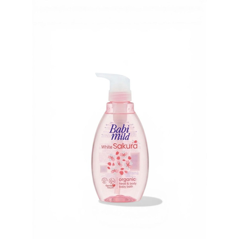 Babi Mild - Head And Body Baby Bath White Sakura Organic - 380ml