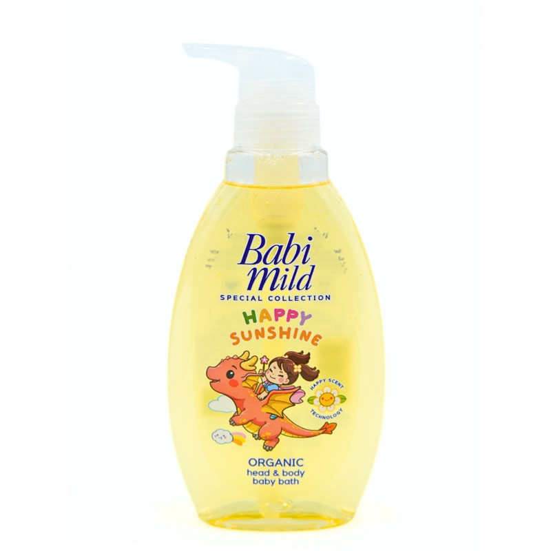 Babi Mild - Head And Body Baby Bath Happy Sunshine Organic - 380ml
