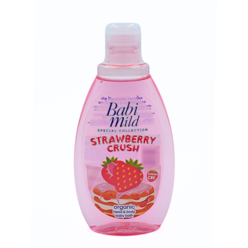 Babi Mild - Head and Body Baby Bath Strawberry Crush Organic - 180ml