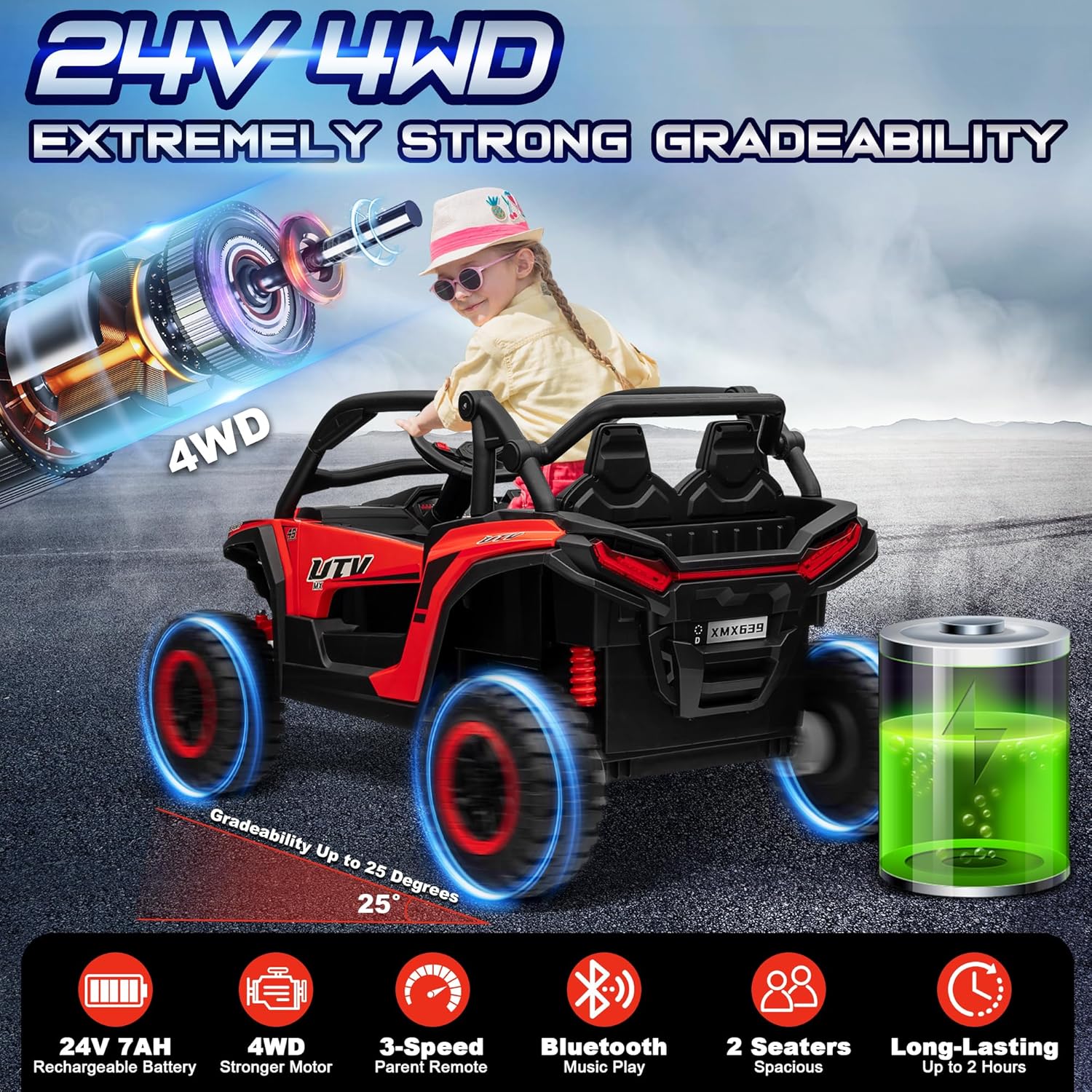 Megastar – Megastar Electric Rideon Kids Utv Sandviper Suv Jeep 12 V