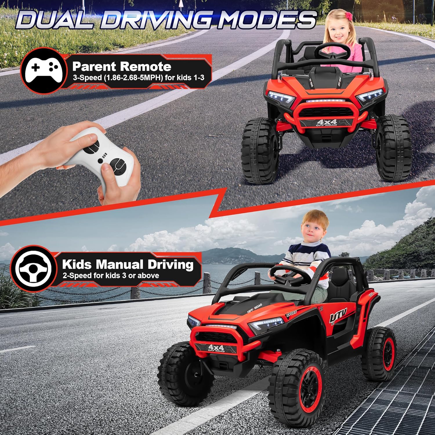 Megastar – Megastar Electric Rideon Kids Utv Sandviper Suv Jeep 12 V