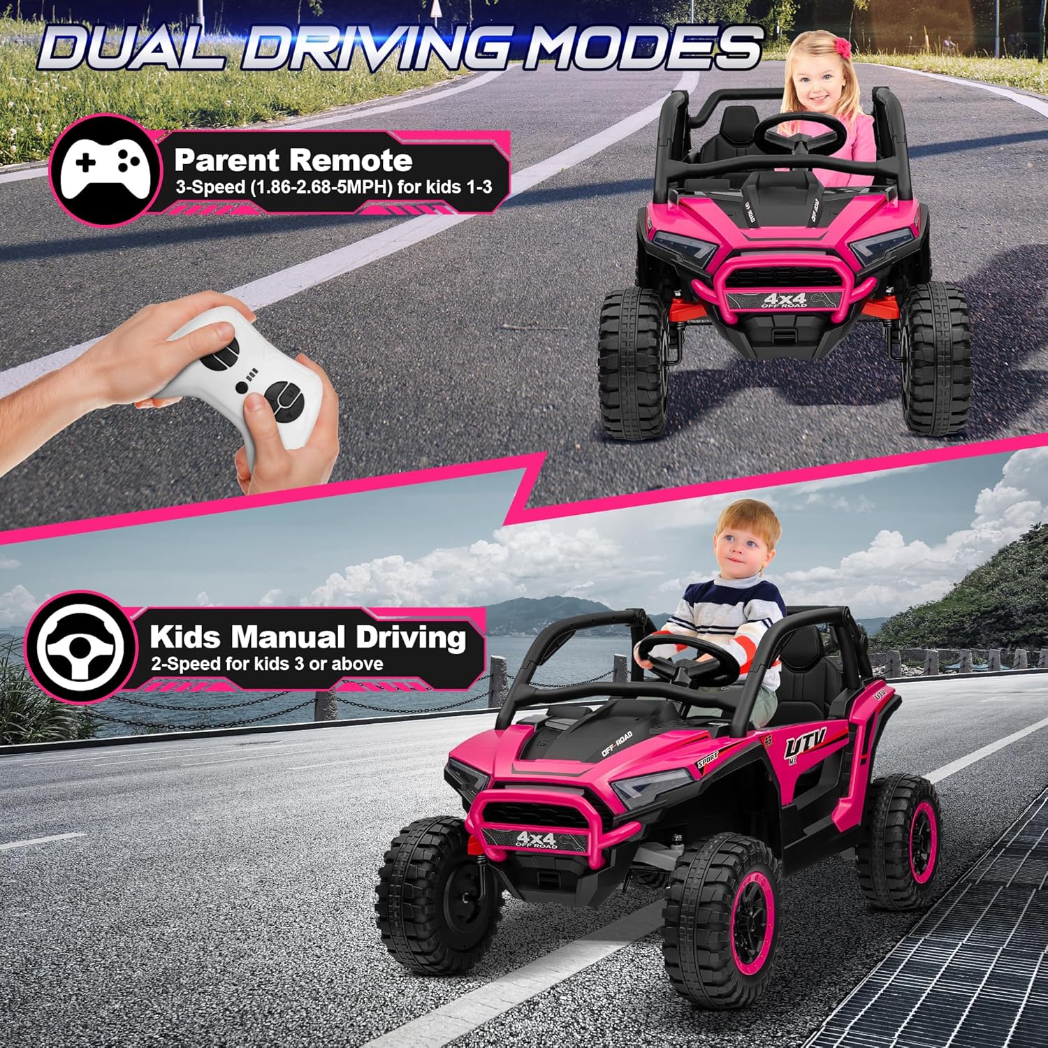 Megastar – Megastar Electric Rideon Kids Utv Sandviper Suv Jeep 12 V
