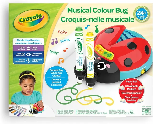 Crayola - Musical Doodle Bug, Toddler Sensory Toy, Ladybug Toy for Kids, Ages 2+