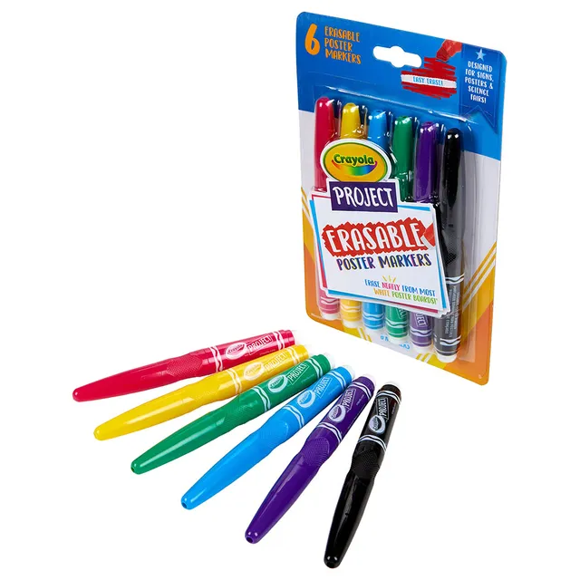 Crayola - Project 6 ct. Erasable Poster Markers