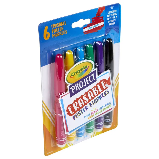 Crayola - Project 6 ct. Erasable Poster Markers