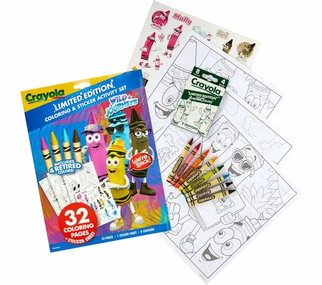 Crayola - Retired Colors Wild Journeys Coloring & Activity Set – 32 Pages