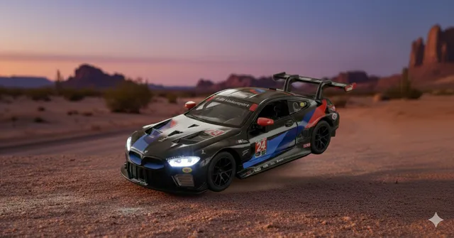 D-Power - 1:32 Die-Cast BMW M8 GTE Daytona 24H 2020 #24 Race Car with Lights & Sound