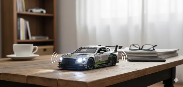 D-Power – 1:32 Die-Cast Bentley Continental GT3 Bathurst 12 Hour 2019 Liqui Moly #107 Race Car with Lights & Sound
