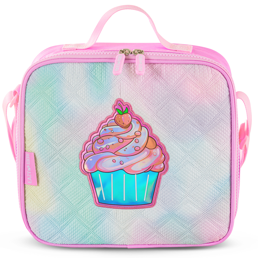 Eazy Kids – 17-Inch Backpack W/ Lunch Bag & Pencil Case – Set of 4 – Sugar Pop Pink