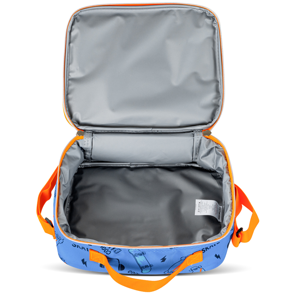 Eazy Kids – 17-Inch Backpack W/ Lunch Bag & Pencil Case – Set of 4 – Skate Board