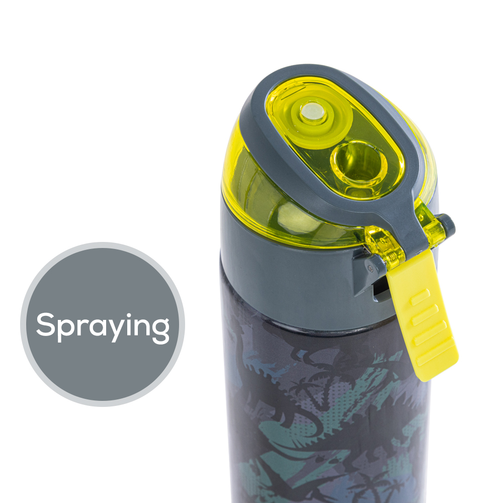 Eazy Kids – Insulated Stainless Steel Water Bottle w/ Spray -T-Rex, 640ml Green