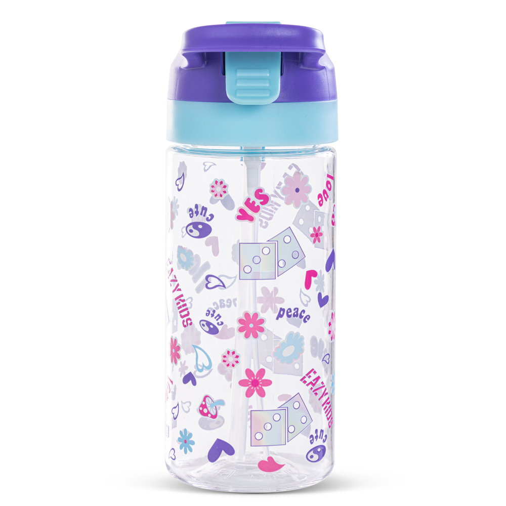 Eazy Kids -Muffin Tritan Water Bottle W/ Spray 500ml - Purple