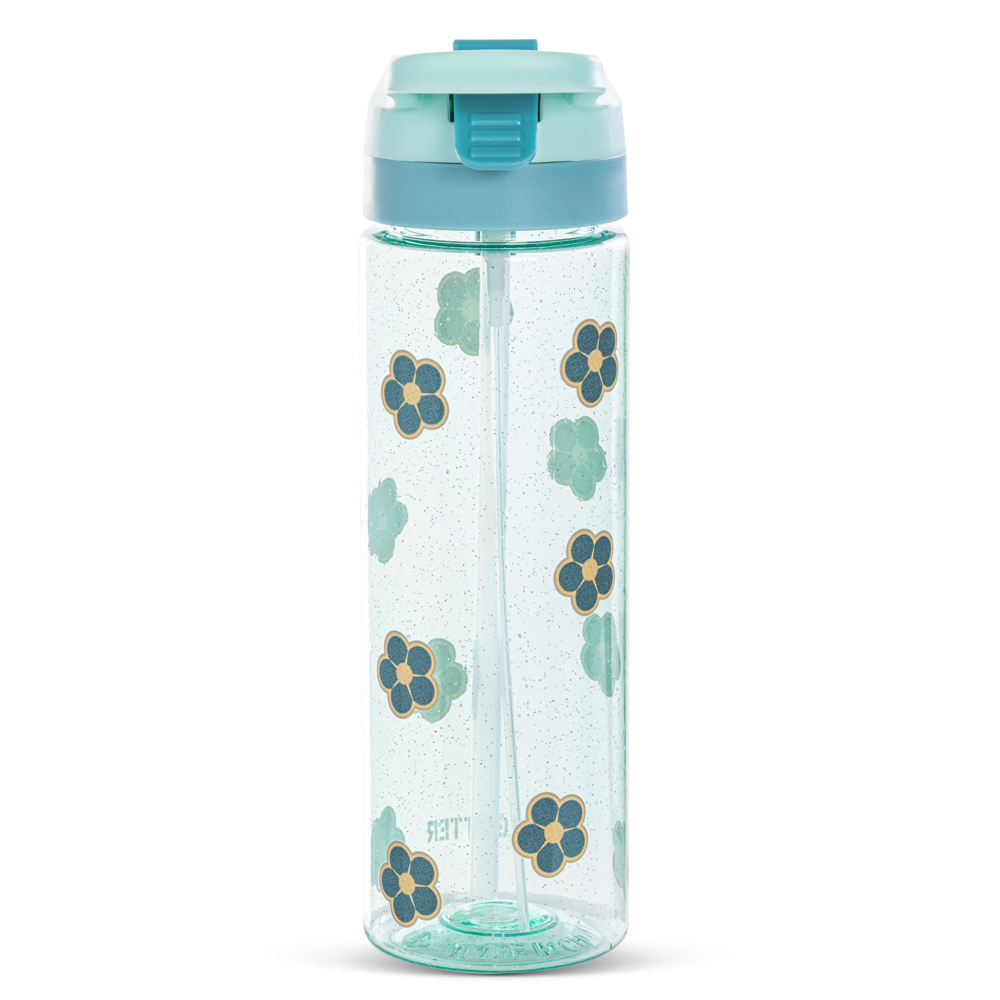 Eazy Kids – Flora Tritan Water Bottle W/Spray 750ml – Gitter Green