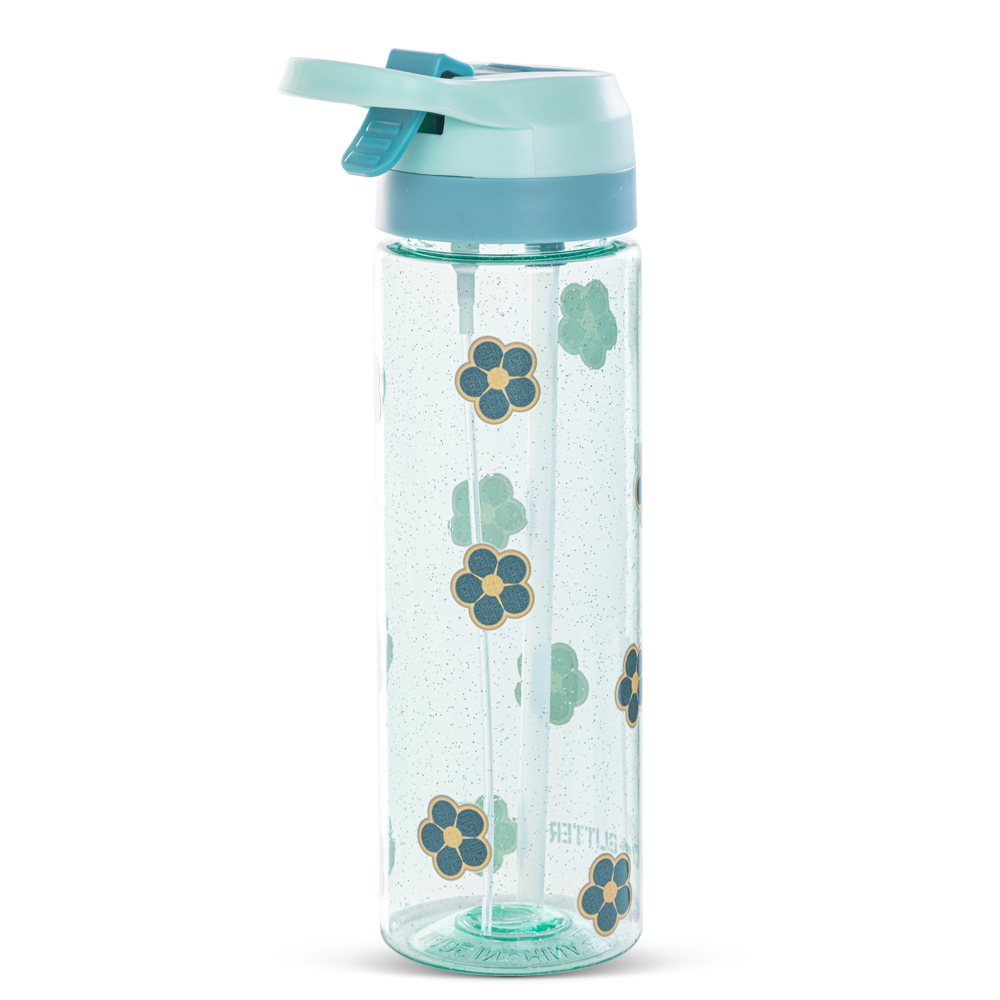 Eazy Kids – Flora Tritan Water Bottle W/Spray 750ml – Gitter Green