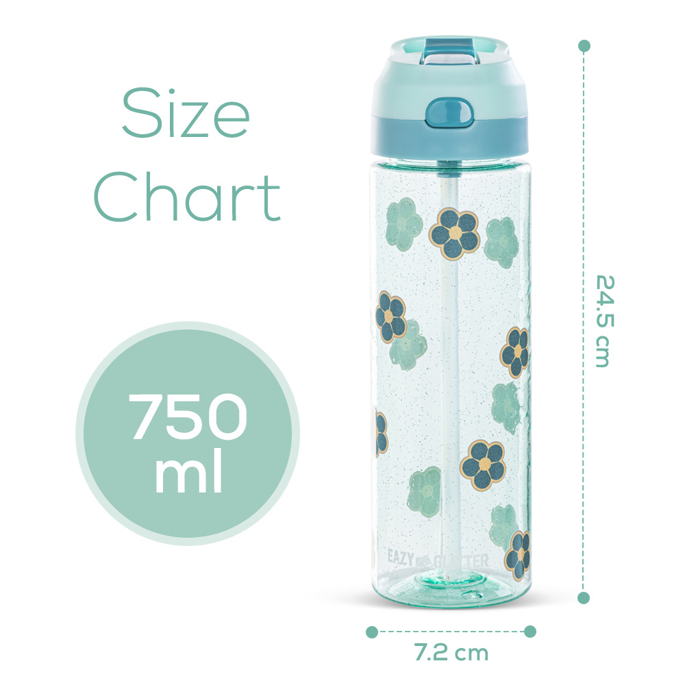 Eazy Kids – Flora Tritan Water Bottle W/Spray 750ml – Gitter Green