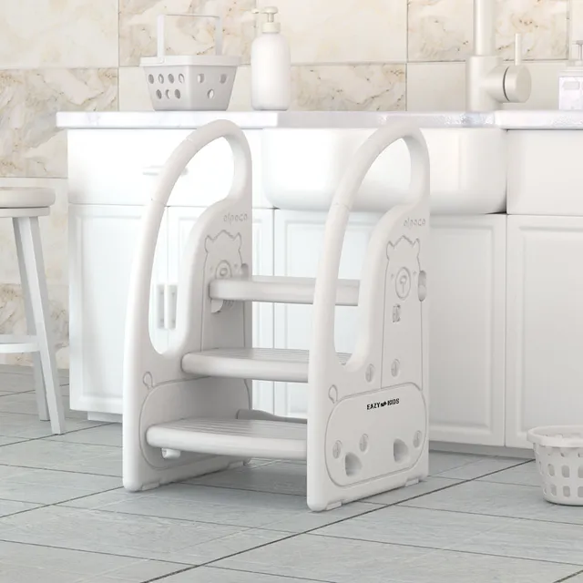 Eazy Kids – 3 Step Stool – Grey