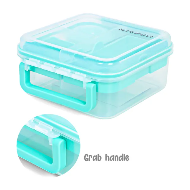 Eazy kids – 3/4/5 Compartment Convertible 1250ml Bento Lunch Box with 150ml Gravy Bowl – Green