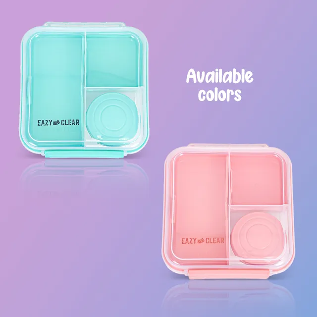 Eazy kids – 3/4/5 Compartment Convertible 1250ml Bento Lunch Box with 150ml Gravy Bowl – Green