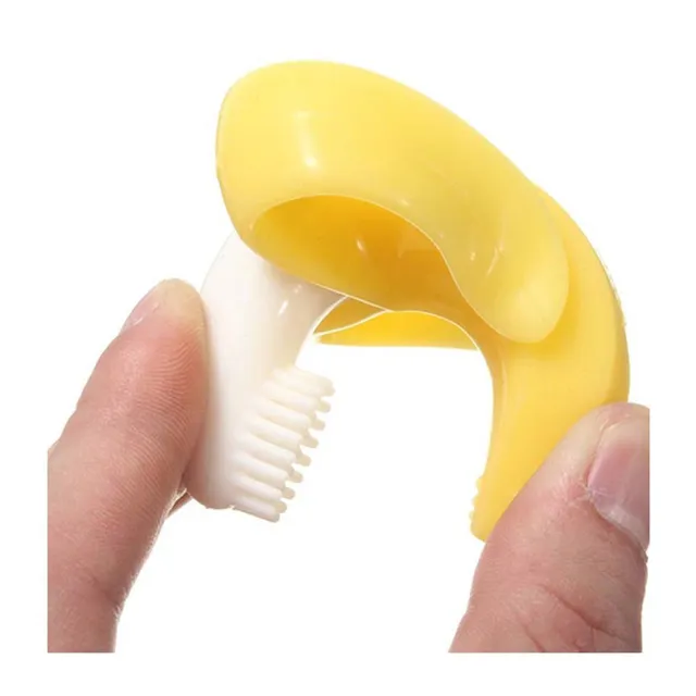 Eazy Kids – Baby Banana Toothbrush and Teether – Yellow