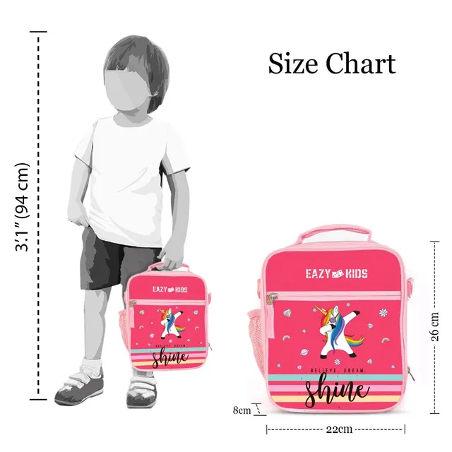 Eazy Kids – Bento Lunch Bag Unicorn – Pink